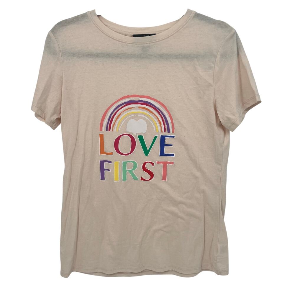 Feeling Proud Love First Graphic Short Sleeve T Size Small